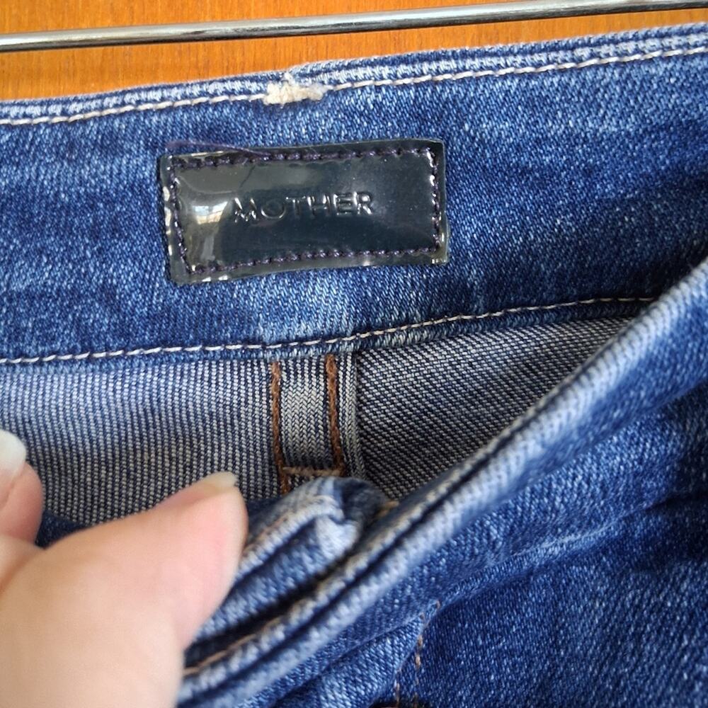 Mother The Looker Ankle Fray Jeans Size 31 - Picture 4 of 9